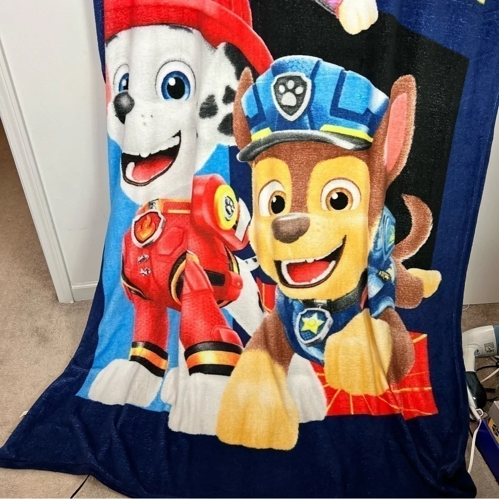 Nickelodeon Paw Patrol Fleece Kids Blanket Chase Skye Marshall Dogs Throw